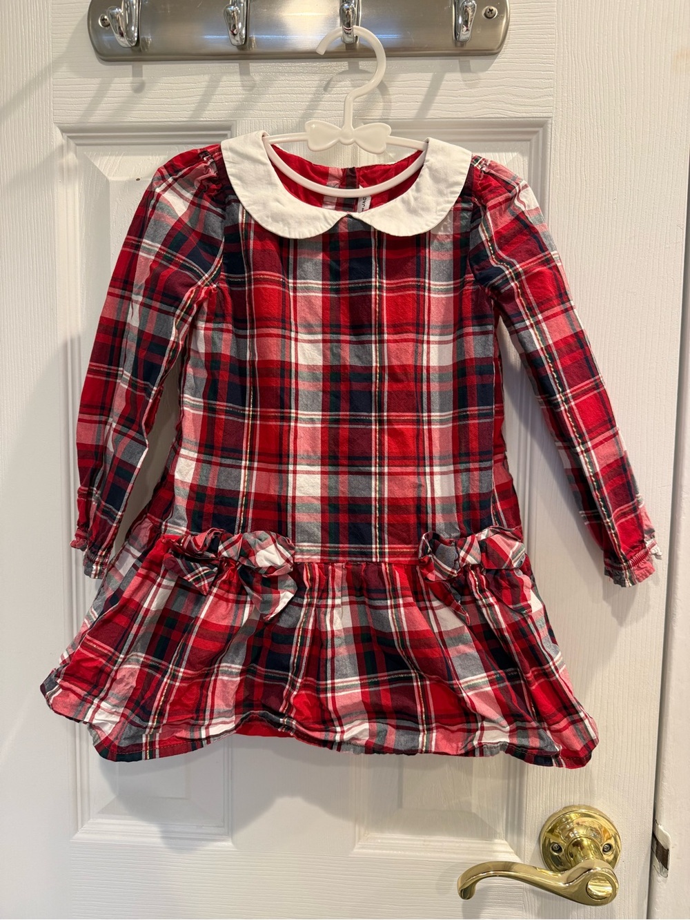 Janie and Jack Tartan Shimmer Bow Dress Size 2T